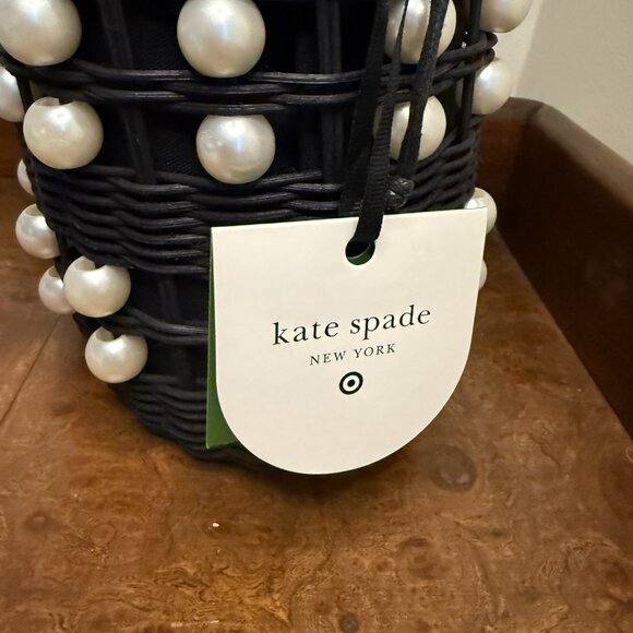NWT Kate Spade x Target black basket bag with pearls - Picture 3 of 3
